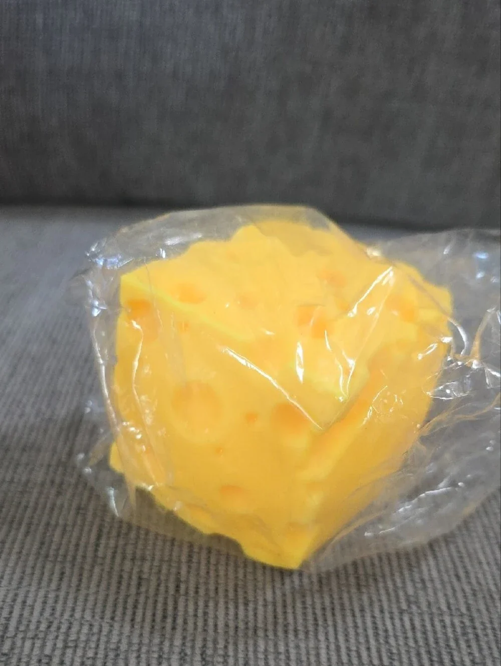 Yellow Cheese Squishy Cube Block Toy, Fidget Toy For Kids And Adults 2.75 Inches